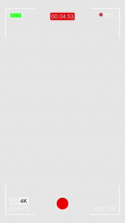 Camera recording interface viewfinder with red timer display Stock Footage 320303281