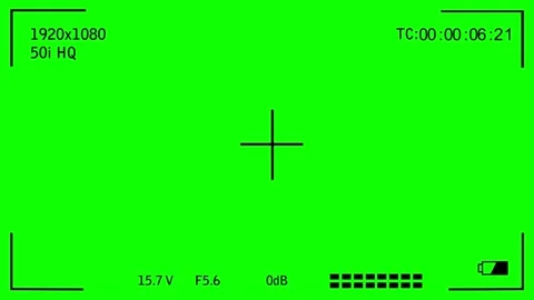 Camera recording overlay with green screen background Stock Footage 334873633
