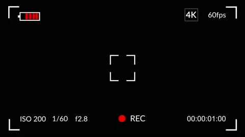 Camera recording screen Stock Footage 136542243