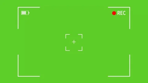 Camera Recording screen Green Screen Animation. Camera display 16:9 ratio F.. Stock Footage 274444854