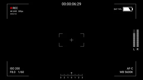Camera recording screen interface overlay Vídeo Stock 330885098
