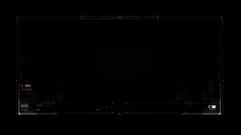 Camera recording screen overlay with alpha channel. Dslr camera frame Stock Footage 280330616