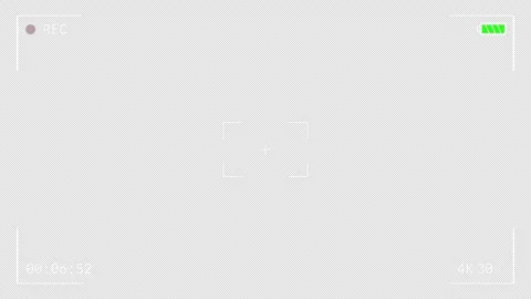 Camera Recording Screen Overlay with Alpha Channel on Transparent Backgroun.. Stock Footage 333617292