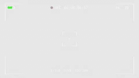 Camera Recording Screen Overlay with Alpha Channel on Transparent Backgroun.. Stock Footage 333617343