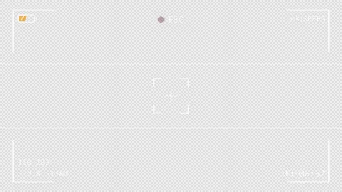 Camera Recording Screen Overlay with Rule of Thirds Grid, Alpha Channel on .. Stock Footage 333621103