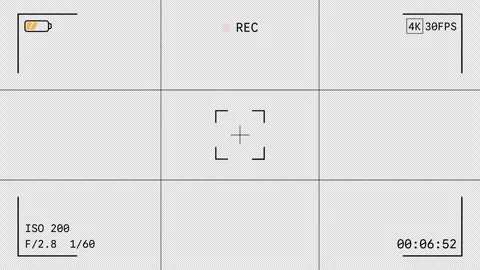 Camera Recording Screen Overlay with Rule of Thirds Grid, Alpha Channel on .. Stock Footage 333622505