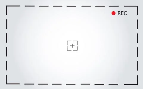 Camera recording screen vector Illustrazione stock