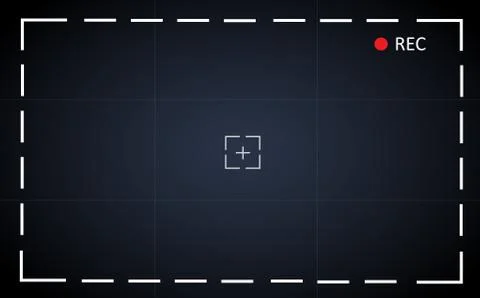 Camera recording screen vector Stock Illustration