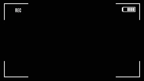 Camera recording screen, viewfinder on black background Stock Footage 133802319