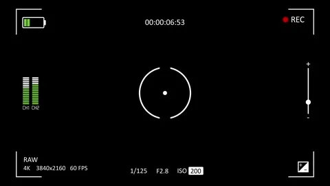 Camera recording screen viewfinder overlay Video stock 305832915