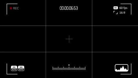 Camera recording screen viewfinder overlay Video stock 305832923