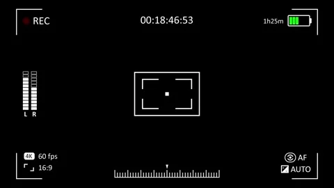 Camera recording screen viewfinder overlay Video stock 305832924
