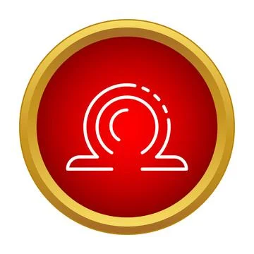 Camera recording video icon on red background Stock Illustration