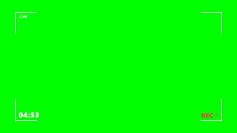 Camera recording viewfinder overlay on green screen. 4K Stock Footage 340514704