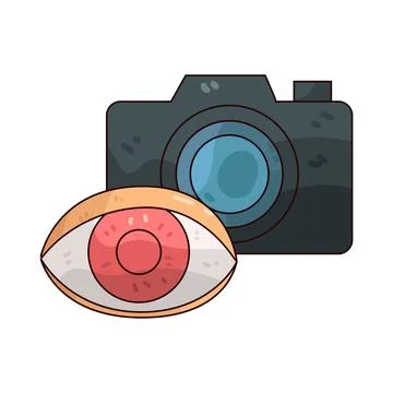 Camera Red Eye illustration Stock Illustration