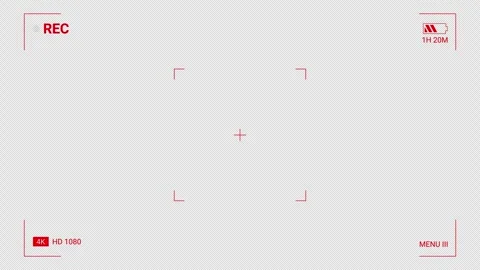 CAMERA RED SCREEN VIEWFINDER ANIMATION PRORESS4444 alpha 스톡 동영상 315089647