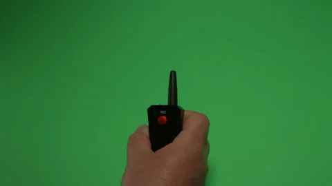 Camera remote control on Green screen Chroma key pt4 of 8 Stock Footage 240352975