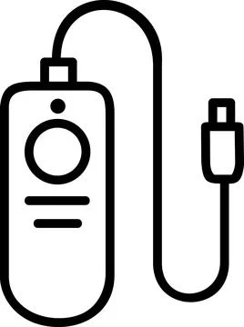 Camera remote shutter release line art icon Stock Illustration