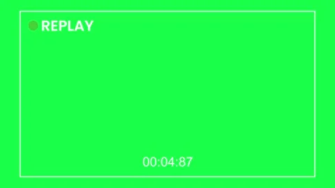 Camera replay screen animation Isolated on Green background Stock Footage 321478596