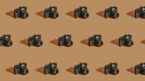 Camera Retro Pattern Terra 스톡 동영상 166851033