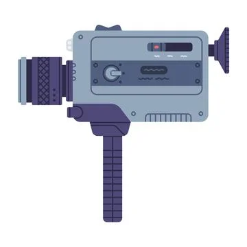 Camera as Retro Technique and Old Vintage Gadget Vector Illustration Stock Illustration