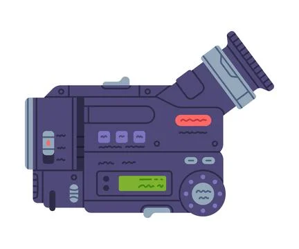 Camera as Retro Technique and Old Vintage Gadget Vector Illustration Stock Illustration
