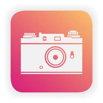 Camera retro vintage.Vector flat icon.Isolated on white background. 스톡 일러스트