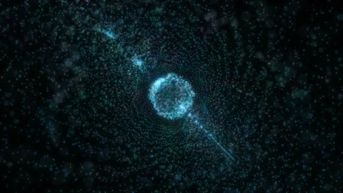 The camera revolves around a nebula in outer space. Seamless loop. Stock Footage 121066635