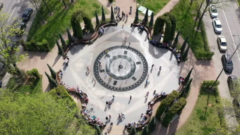 The camera rises up forming a ball around the earth Stock Footage 115200946