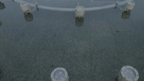 Camera rises from fountain on Independence Square in Kiev Stock Footage 93122893
