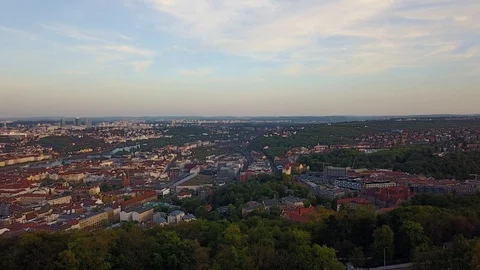 Camera rising over Prague 스톡 동영상 127436802