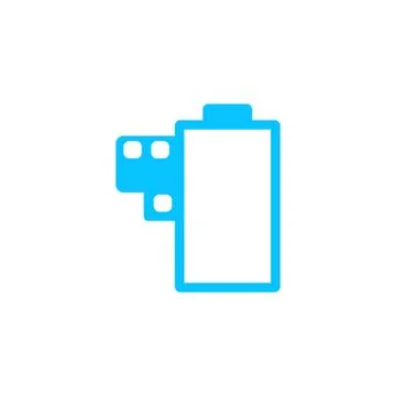 Camera roll icon flat. Stock Illustration