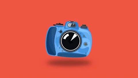 Camera rotates and flashes intermittently, HD Video Animation Footage Stock Footage 169451107