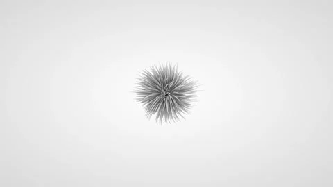 The camera rotates around a white growing figure on a white background. Stock Footage