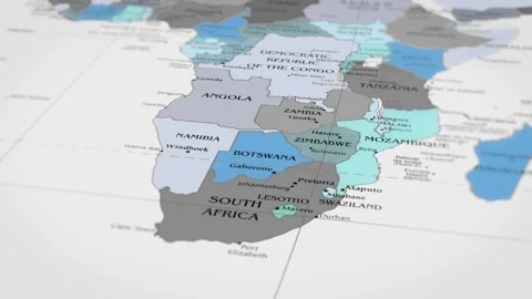 The camera rotating around African on the world map takes the focus. Stock Footage 299939819