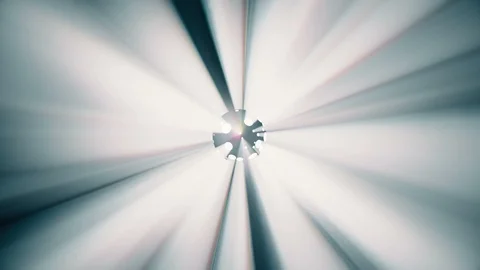 Camera rotating around black sphere with dynamic multi-colored light rays coming Stock Footage 122596056