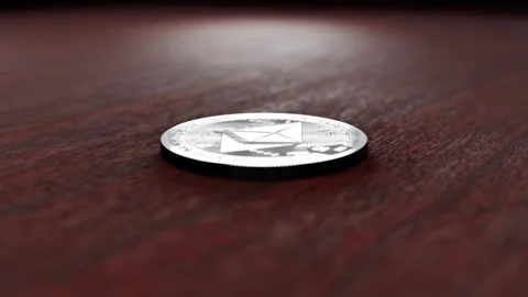 Camera Rotating Around A Single Ethereum Coin - ETH - Crypto Stock Footage 251743720