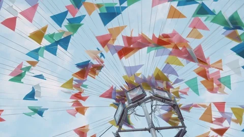 Camera rotation around typical holiday decorations in Spanish cities and Stock-Footage 98595522
