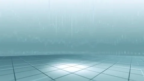 Camera rotation in a financially and economically 3D futuristic environment Stock Footage 250158905