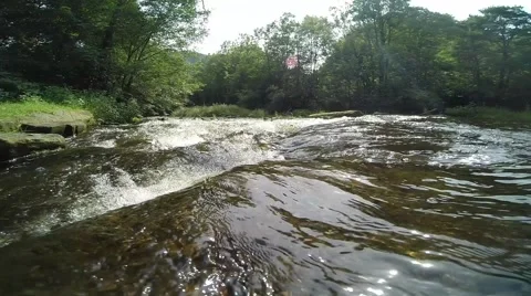 Camera In Running Water/River Stock Footage 48373472