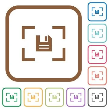 Camera save image simple icons Stockillustratie