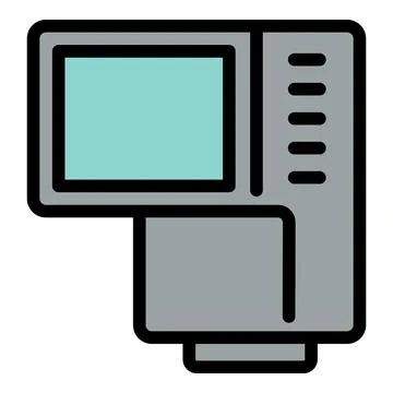 Camera screen assist icon, outline style Stock Illustration
