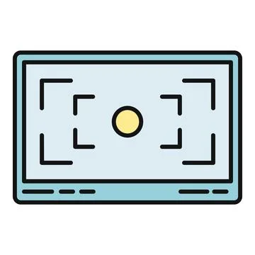 Camera screen with autofocus target focusing Stock Illustration
