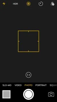 Camera screen phone mobile interface app. Smartphone photo viewfinder ui Stock Illustration