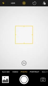 Camera screen phone mobile interface app. Smartphone photo viewfinder ui Stock Illustration