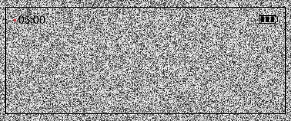 Camera screen with rec overlay and black frame. Grey noise fills a vintage tv Stock Illustration