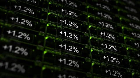 Camera Scrolls Across a Bitcoin Trading Network 3 00000 Stock Illustration