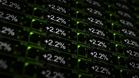 Camera Scrolls Across a Ethereum Trading Network 2 Stock Footage 309927130