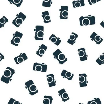 Camera seamless pattern cover. Camera icon creative design. Wallpaper, web Illustrazione stock