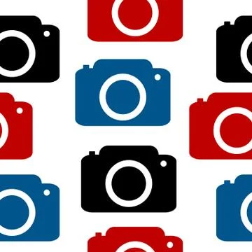 Camera seamless pattern Illustrazione stock